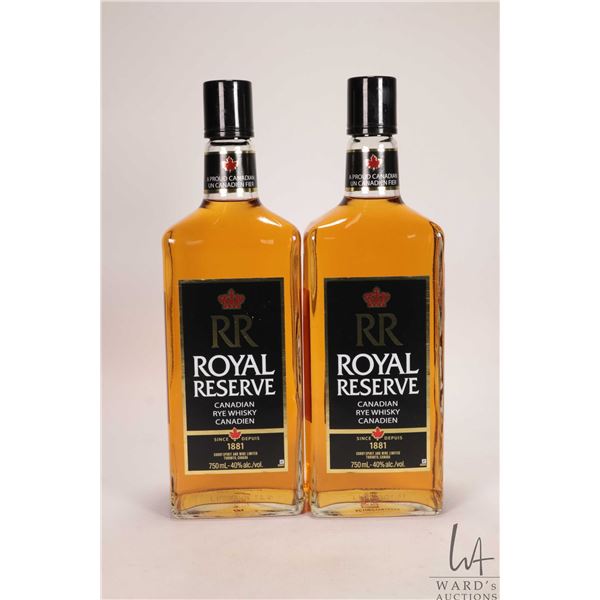 Two bottles of Royal Reserve / Canadian Rye Whisky / 750ml / 40% ABV Note: Alcohol cannot be insured
