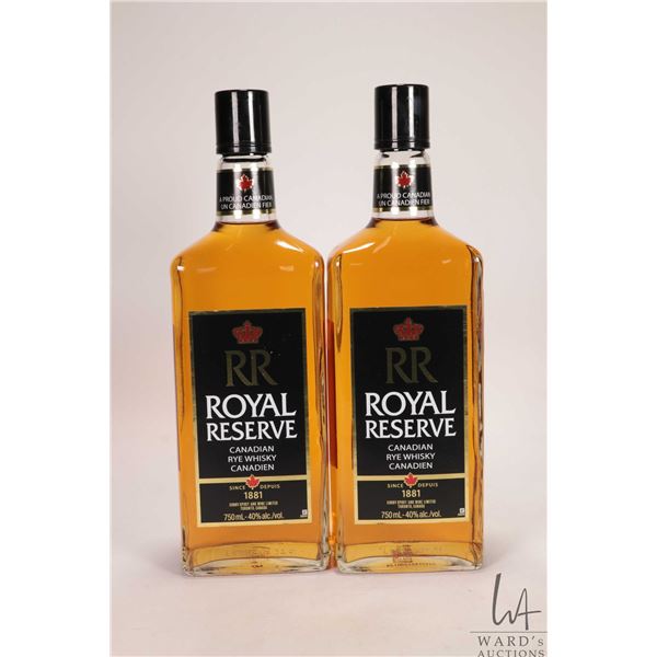 Two bottles of Royal Reserve / Canadian Rye Whisky / 750ml / 40% ABV Note: Alcohol cannot be insured
