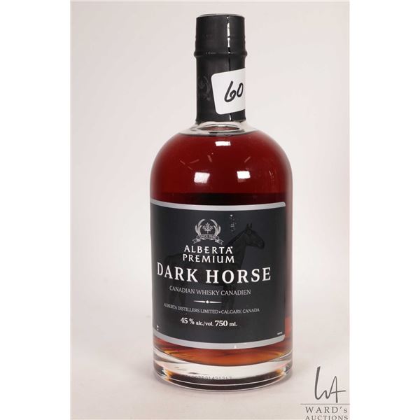 Alberta Premium / Dark Horse / Canadian Whisky / 750ml / 40% ABV Note: Alcohol cannot be insured by 