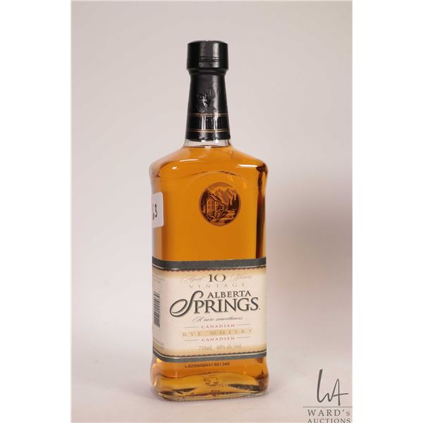 Alberta Springs / Vintage / Canadian Rye Whisky / Aged 10 Years / 750ml / 40% ABV Note: Alcohol cann