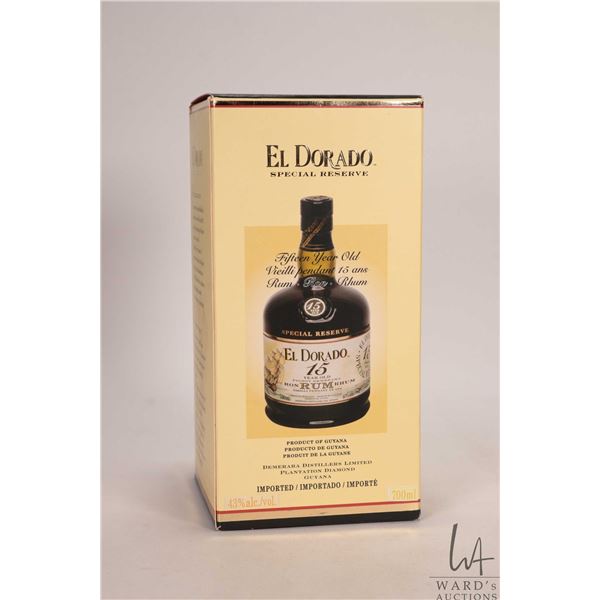 El Dorado / Special Reserve / 15 Year Old / Rum / 700ml / 43% ABV Note: Alcohol cannot be insured by