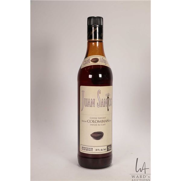 Juan Santos / Coffee Infused Columbian Rum / 750ml / 34% ABV Note: Alcohol cannot be insured by any 