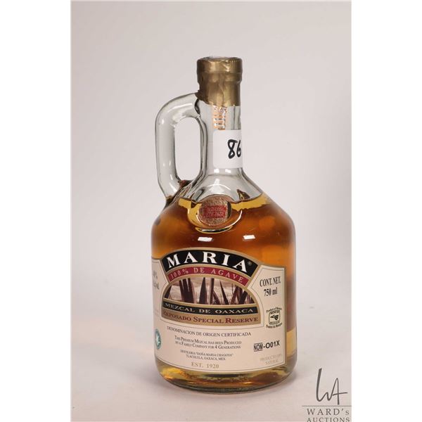 Maria / Mezcal De Oaxaca / Mezcal / 750ml / 40% ABV Note: Alcohol cannot be insured by any courier i