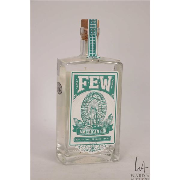 FEW / American Gin / 750ml / 40% ABV Note: Alcohol cannot be insured by any courier in Canada. Local