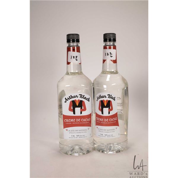 Two bottles of Arhtur Black / Creme De Cacao / 1.14L / 16% ABV Note: Alcohol cannot be insured by an