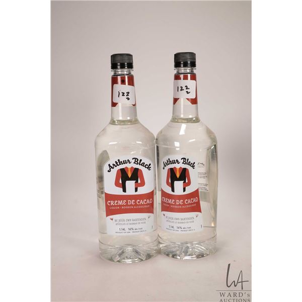 Two bottle of Arthur Black / Creme De Cacao / 1.14L / 16% ABV Note: Alcohol cannot be insured by any