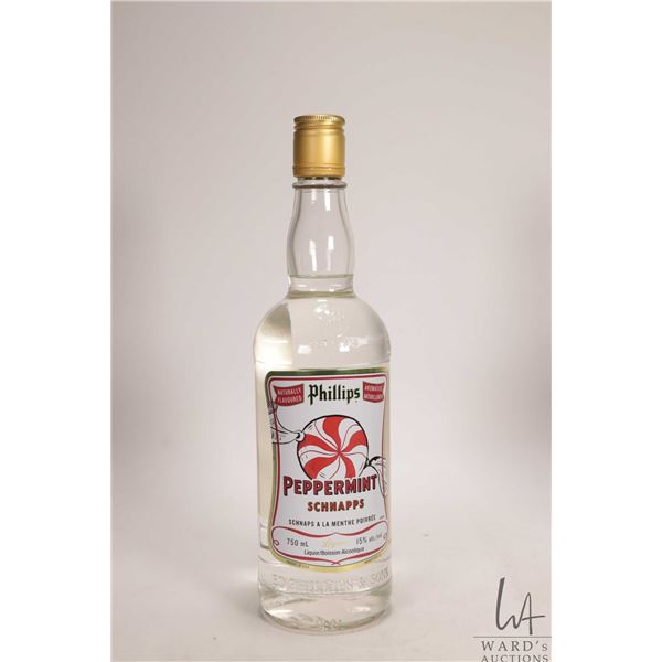 Phillips / Peppermint Schnapps / 750ml / 15% ABV Note: Alcohol cannot be insured by any courier in C