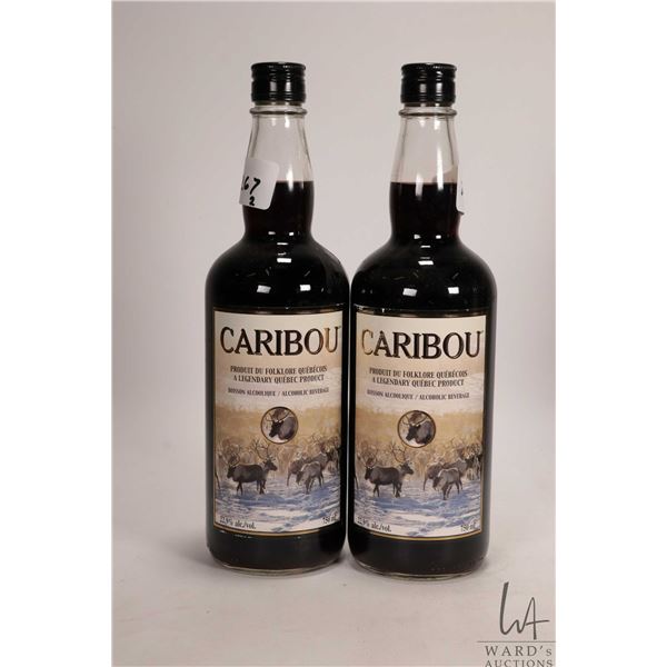 Two bottles of Caribou / Alcoholic Beverage / 750ml / 22.9% ABV Note: Alcohol cannot be insured by a