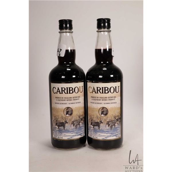 Two bottles of Caribou / Alcoholic Beverage / 750ml / 22.9% ABV Note: Alcohol cannot be insured by a