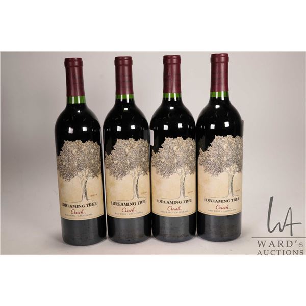Four bottles of Dreaming Tree / Crush / Red Wine / 750ml / 13.5% ABV Note: Alcohol cannot be insured