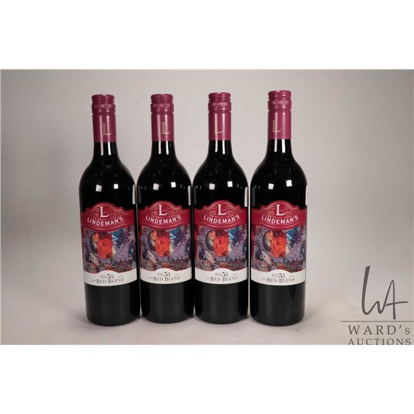 4 bottles of Lindeman's / Bin 55 / Red Blend / 750ml / 13.5% ABV Note: Alcohol cannot be insured by 