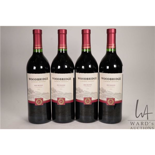 Four bottles of Woodbridge / Red Blend / 750ml 13.5% ABV Note: Alcohol cannot be insured by any cour