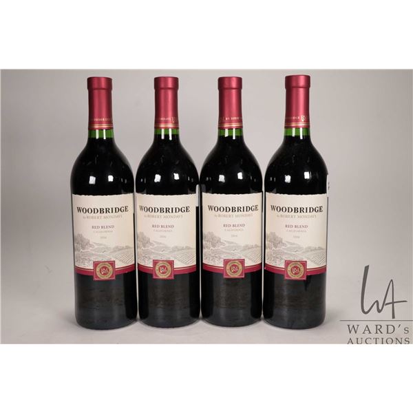 Four bottles of Woodbridge / Red Blend / 750ml 13.5% ABV Note: Alcohol cannot be insured by any cour
