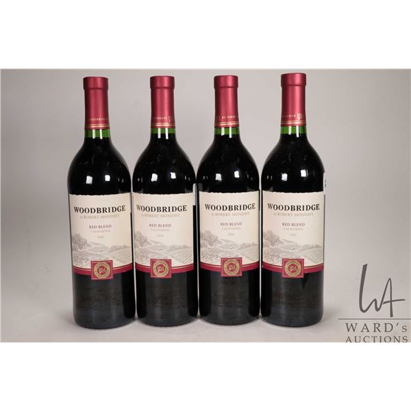 Four bottles of Woodbridge / Red Blend / 750ml 13.5% ABV Note: Alcohol cannot be insured by any cour