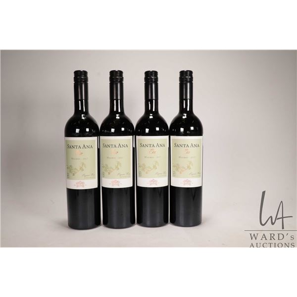 4 bottles of Santa Ana / Eco / Malbec / 750ml / 12.5% ABV Note: Alcohol cannot be insured by any cou