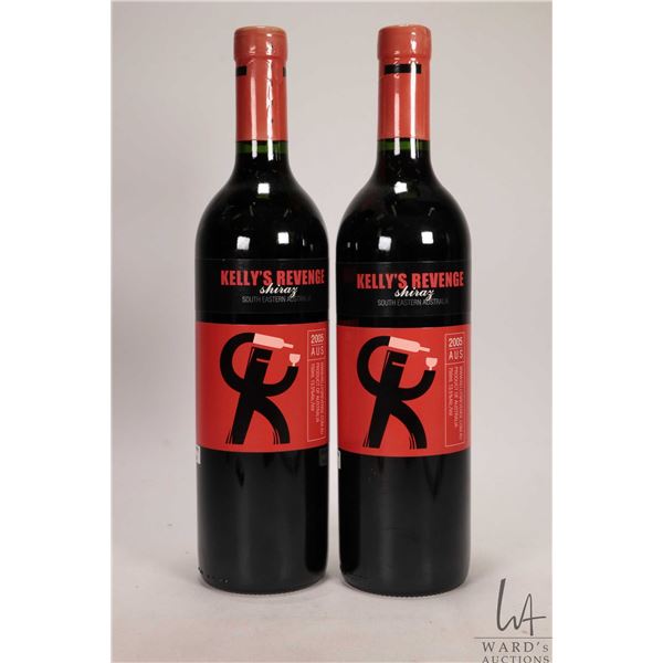 2 bottles of Kelley's Revenge / Shiraz / 750ml / 13.5% ABV Note: Alcohol cannot be insured by any co
