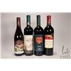 Image 1 : 4 bottles of wine including a bottle of Lindeman's / Pinot Noir / 750ml / 13.5% ABV, a bottle of Isa
