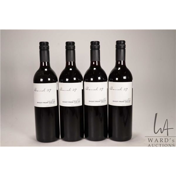 4 bottles of Barrel 27 / Shoot From The Hip / 750ml / 14.5% ABV Note: Alcohol cannot be insured by a