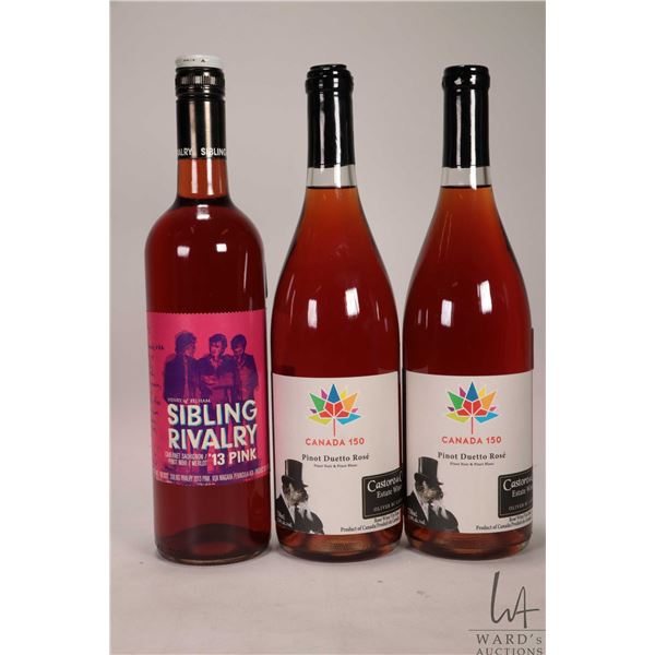 3 bottles of wine including a bottle of Sibling Rivalry / Cabernet Sauvignon / 750ml / 11.5% ABV and