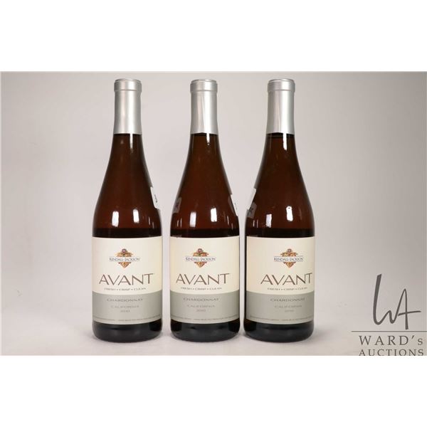 3 bottles of Kendall-Jackson / Avant / Chardonnay / 750ml / 13.5% ABV Note: Alcohol cannot be insure