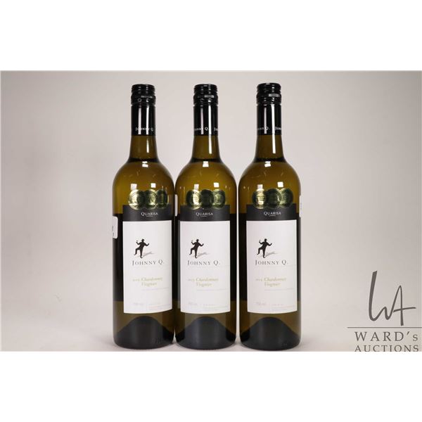 3 bottles of Quarisa / Johnny Q. / Chardonnay Viognier / 750ml / 13% ABV Note: Alcohol cannot be ins
