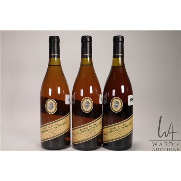 3 bottles of Castel Pujol / Chardonnay de Reserva / 750ml / 13.2% ABV Note: Alcohol cannot be insure