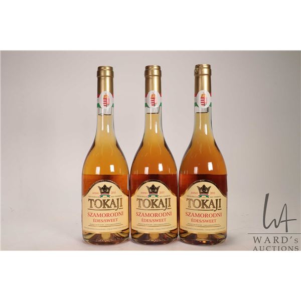 3 bottles of Tokaji / Szamorodni / 750ml / 13.5% ABV Note: Alcohol cannot be insured by any courier 