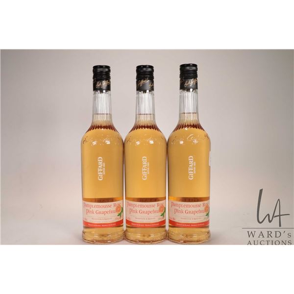 3 bottles of Giffard / Pink Grapefruit / 700ml / 16% ABV Note: Alcohol cannot be insured by any cour