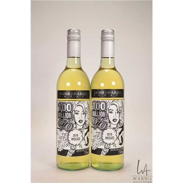 2 bottles of Sans+Pareil Estate / 100 Million % / Moscato / 750ml / 6% ABV Note: Alcohol cannot be i