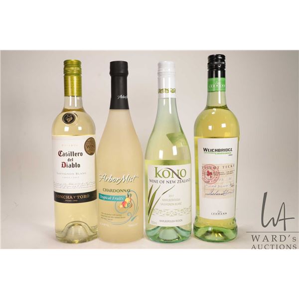 4 bottles of wine including a bottle of Casillero del Diablo / Sauvignon Blanc / 750ml / 12.5% ABV, 