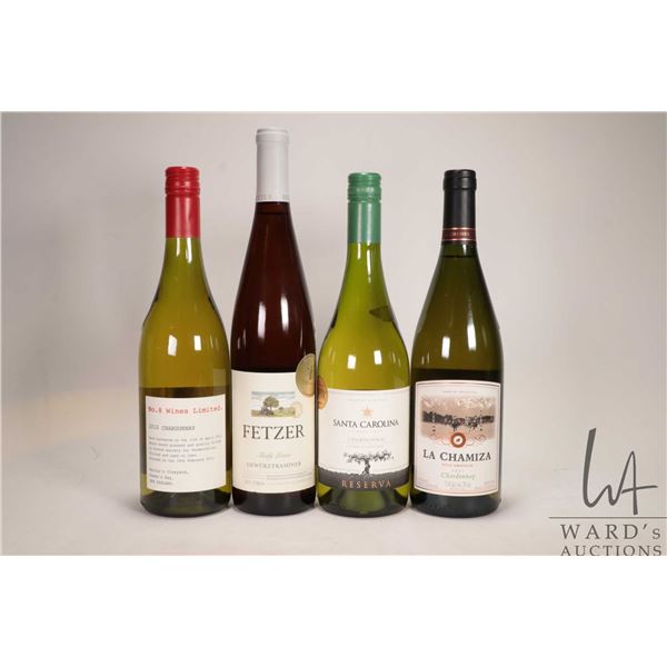 4 bottles of wine including a bottle of No.8 Wines Limited / 2010 Chardonnay / 750ml / 13.8% ABV, a 
