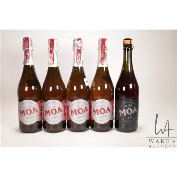5 bottles of MOA including 4 bottles of MOA / Methode / Pilsner / 750ml / 5% ABV, and a bottle of Ro