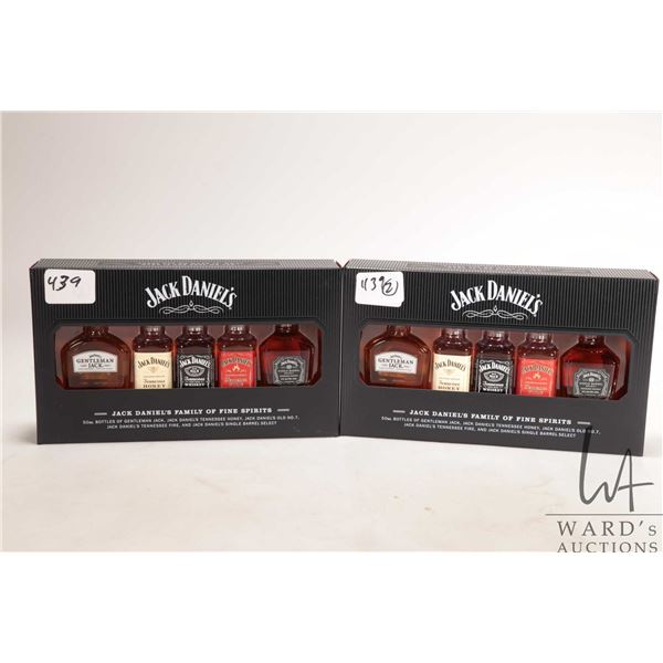 2 Jack Daniels / Family Pack, each containing 5 50ml bottles, 35-47% ABV Note: Alcohol cannot be ins