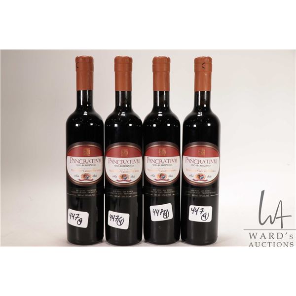 4 serialized bottles of Vinchio Vaglio / Pancrativm / 500ml / 16% ABV Note: Alcohol cannot be insure