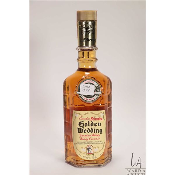Schenley / Golden Wedding / Canadian Whisky / 750ml / 40% ABV retains original Excise label, dated 1