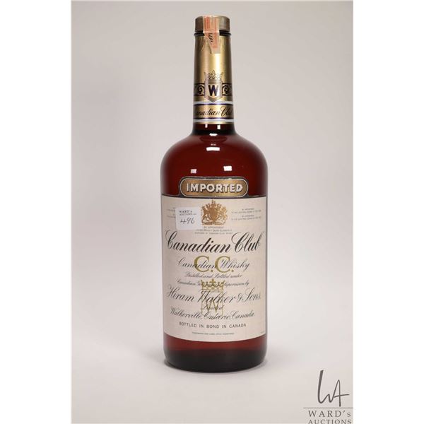 Canadian Club / Canadian Whisky / 1.18L / 40% ABV retains original Excise label, dated 1971. Note: A