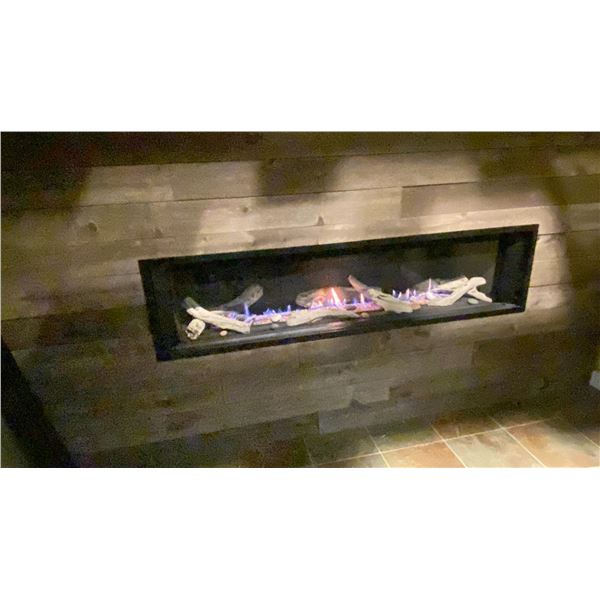 VALOR L3 GAS BURNING FIREPLACE BUILT-IN, FACE IS 56-INCHES WIDE, 16-INCHES HIGH