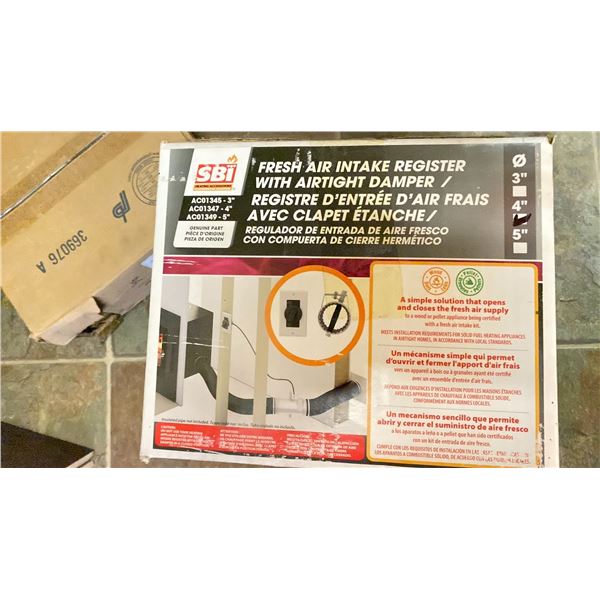 SBI FRESHAIR INTAKE REGISTER AIRTIGHT DAMPER