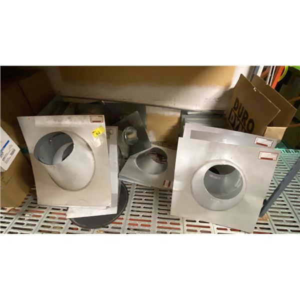 GROUP LOT OF CHIMNEY FLASHIONG.  APPROX. 50 PIECES