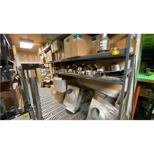 2 SECTIONS EZ-RECT TYPE RACKING. 3 - 8'X3' UPRIGHTS, 12-8' BEAMS, DECKING.