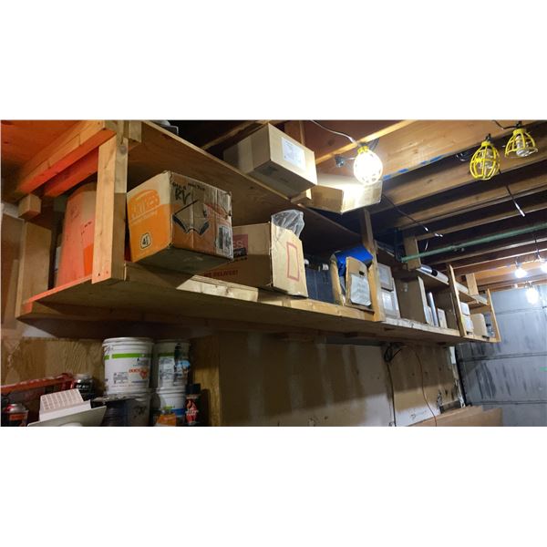 SHELF LOT OF INSTALLATION COMPONENTS AS PER PHOTOS