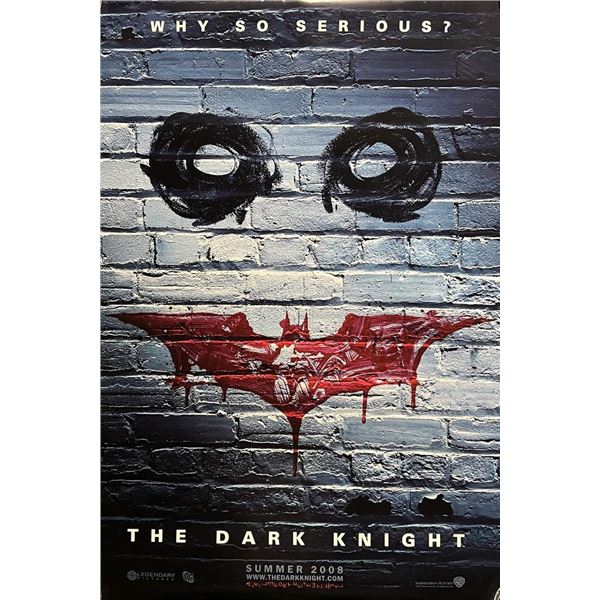 Batman The Dark Knight Why So Serious 2008 original teaser double-sided movie poster