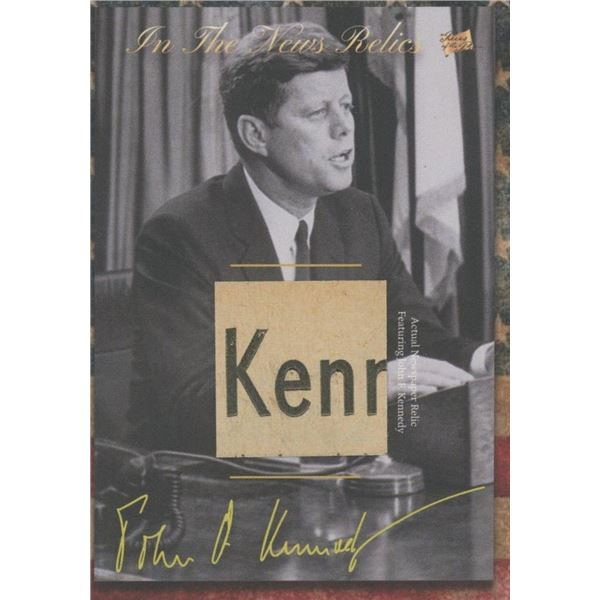 John F. Kennedy newspaper relic