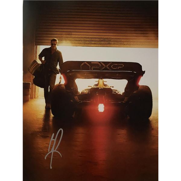 F1 Brad Pitt signed movie photo