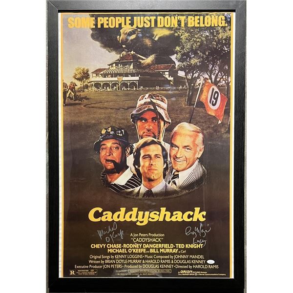 Caddyshack cast signed movie poster. JSA authenticated