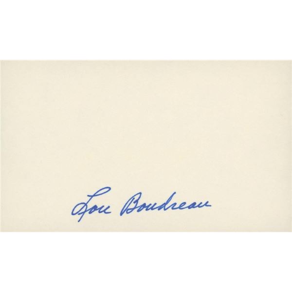 Lou Boudreau original signature