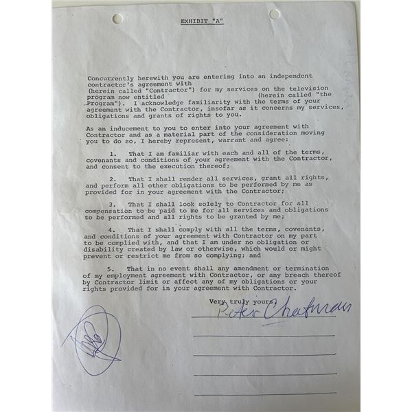 Peter Chapman signed contract