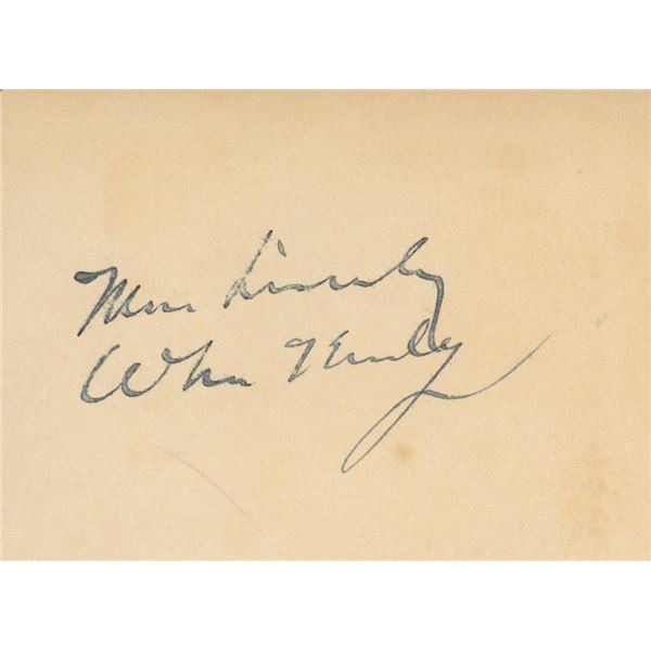 William McKinley signature cut. GFA Authenticated