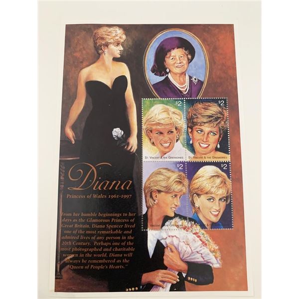 Princess Diana Princess of Wales commemorative stamp set