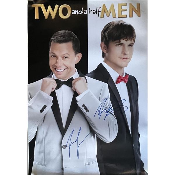 Two and a Half Men signed TV poster
